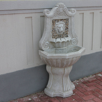 Majestic Lion Head Water Fountain | Elegant Outdoor Decor | Soothing Cascading Water