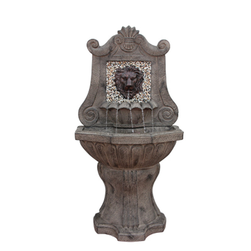 Majestic Lion Head Water Fountain | Elegant Outdoor Decor | Soothing Cascading Water