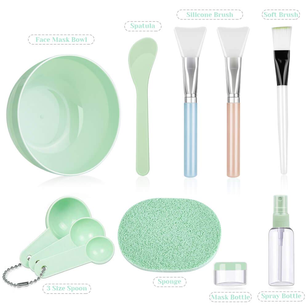 11-in-1 DIY Face Mask Mixing Set | Easy-to-Clean | Space-Saving Facial Tool Kit | All Skin Types