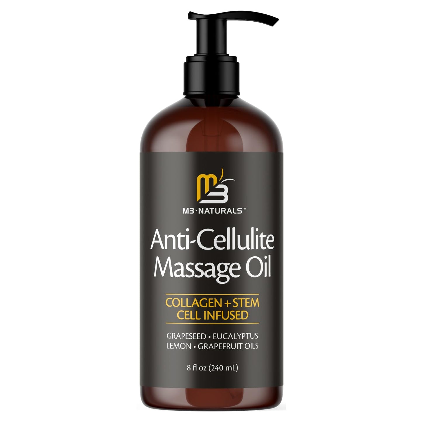 Collagen & Stem Cell Infused Massage Oil | Anti-Cellulite | Skin Tightening Body Oil for Men and Women