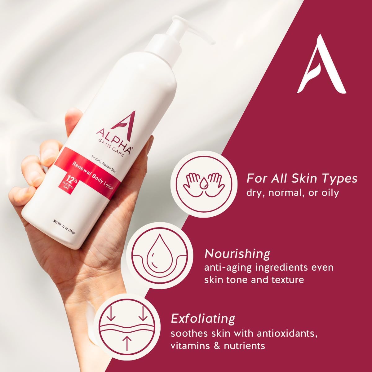 12% Glycolic Acid Anti-Aging Body Lotion | Smooth Radiant Skin