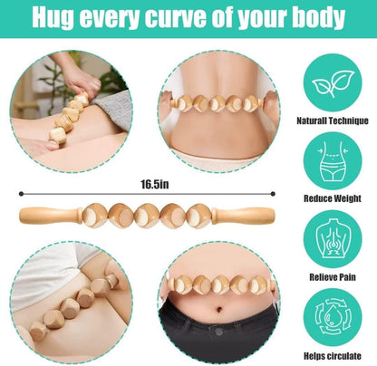 10-in-1 Wood Therapy Massage Tools Set for Lymphatic Drainage, Muscle Relief & Body Shaping | Natural Wooden Massagers for Cellulite, Pain Relief & Relaxation