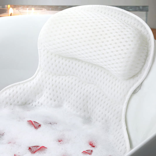 Luxury Bath Pillow for Tub | Maximum Comfort | Support for Neck and Back