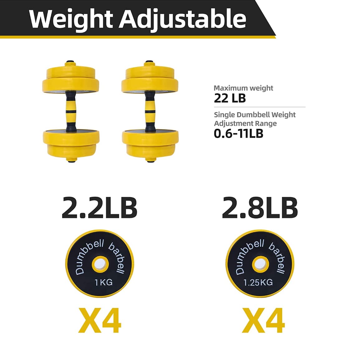 2-in-1 Adjustable Dumbbell and Barbell Set | Compact Weight Training Equipment | Full-Body Workouts