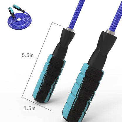 Adjustable Cotton Jump Rope with Foam Handles| Durable Non-Slip Design | Indoor & Outdoor Fitness