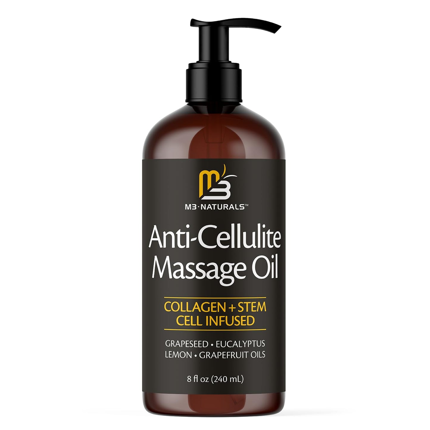 Collagen & Stem Cell Infused Massage Oil | Anti-Cellulite | Skin Tightening Body Oil for Men and Women