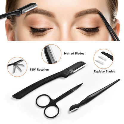 9-in-1 Eyebrow Grooming | Exfoliating Dermaplaning Kit | Perfect Beauty Tool