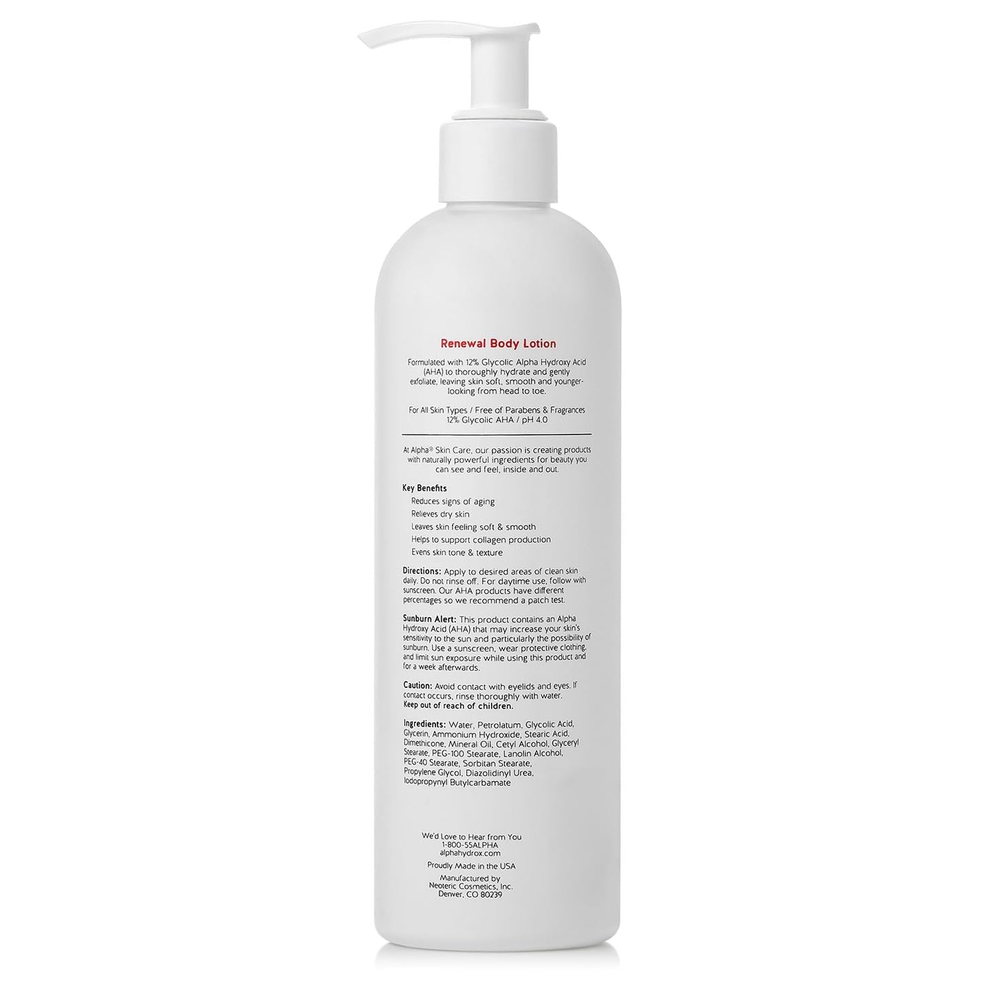 12% Glycolic Acid Anti-Aging Body Lotion | Smooth Radiant Skin