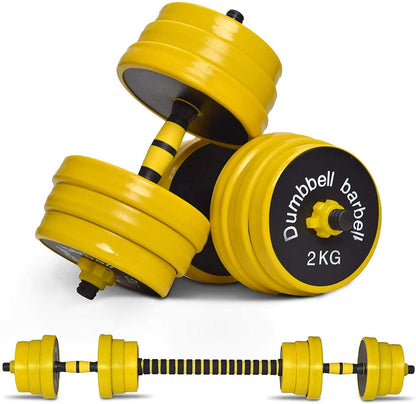 2-in-1 Adjustable Dumbbell and Barbell Set | Compact Weight Training Equipment | Full-Body Workouts