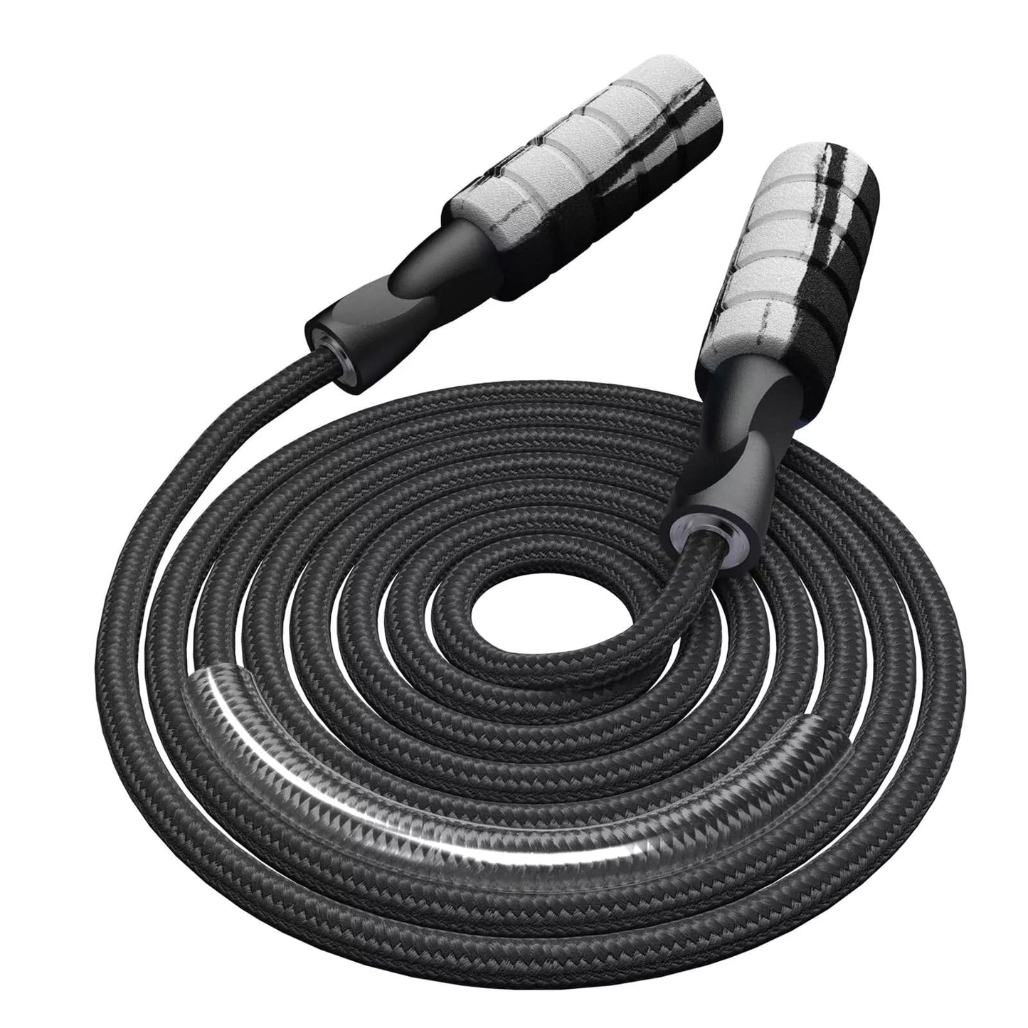 Adjustable Cotton Jump Rope with Foam Handles| Durable Non-Slip Design | Indoor & Outdoor Fitness