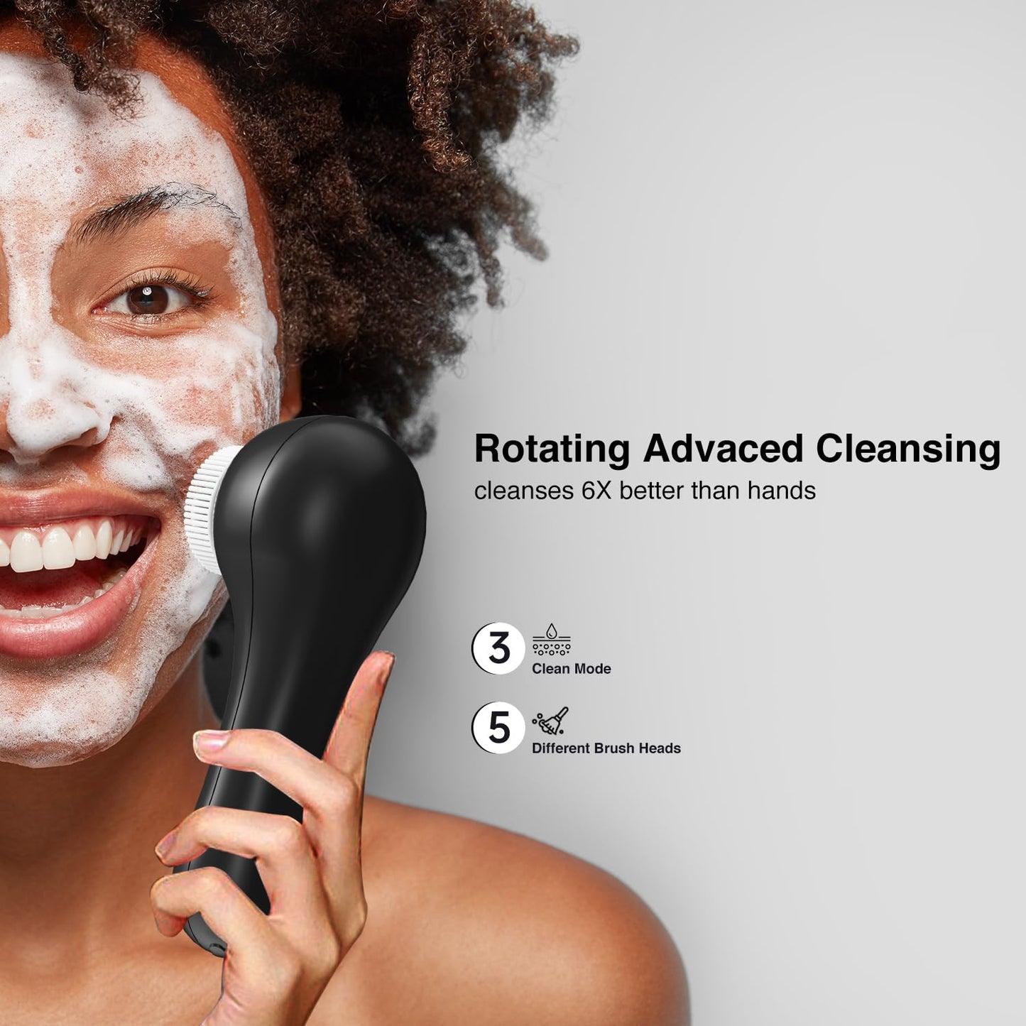 3-in-1 Electric Facial Cleansing Brush System | Waterproof | Rechargeable | Perfect for All Skin Types