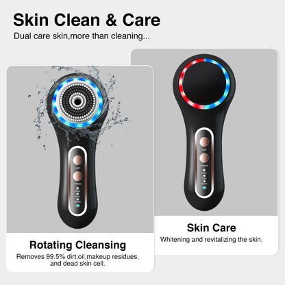 3-in-1 Electric Facial Cleansing Brush System | Waterproof | Rechargeable | Perfect for All Skin Types