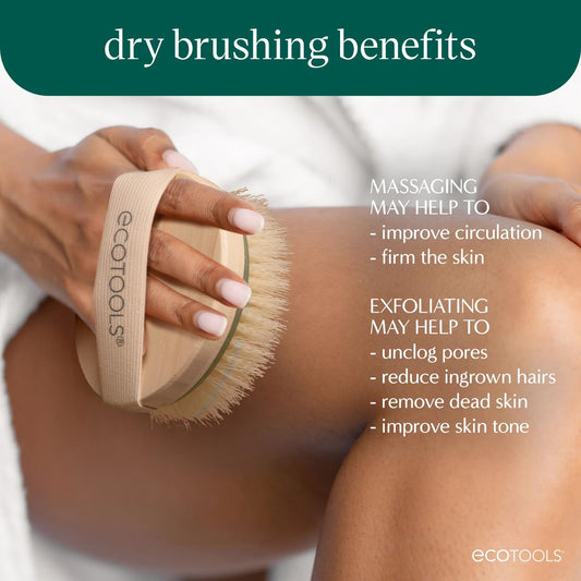 Dry Body Brush | Exfoliating | Bamboo Brush | Smooth | Glowing Skin