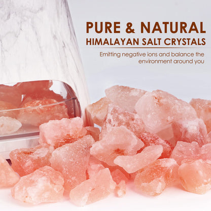 Himalayan Salt Lamp | Simulated Flame Effect | Essential Oil Diffuser | 2-in-1 Aromatherapy | Relaxation