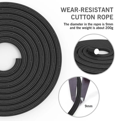 Adjustable Cotton Jump Rope with Foam Handles| Durable Non-Slip Design | Indoor & Outdoor Fitness