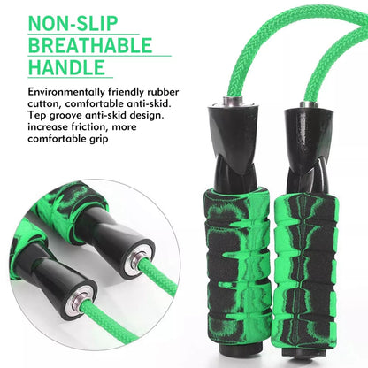 Adjustable Cotton Jump Rope with Foam Handles| Durable Non-Slip Design | Indoor & Outdoor Fitness