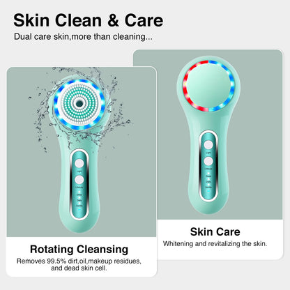 3-in-1 Electric Facial Cleansing Brush System | Waterproof | Rechargeable | Perfect for All Skin Types