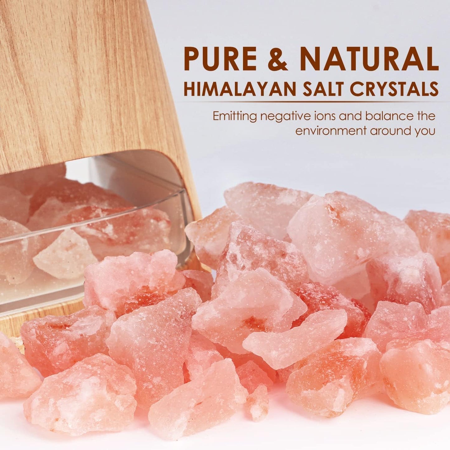 Himalayan Salt Lamp | Simulated Flame Effect | Essential Oil Diffuser | 2-in-1 Aromatherapy | Relaxation