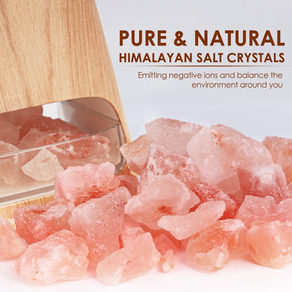 Himalayan Salt Lamp | Simulated Flame Effect | Essential Oil Diffuser | 2-in-1 Aromatherapy | Relaxation