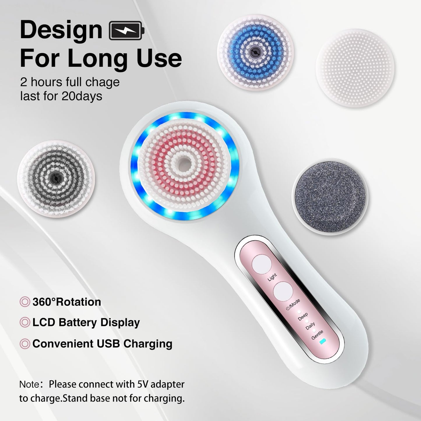 3-in-1 Electric Facial Cleansing Brush System | Waterproof | Rechargeable | Perfect for All Skin Types