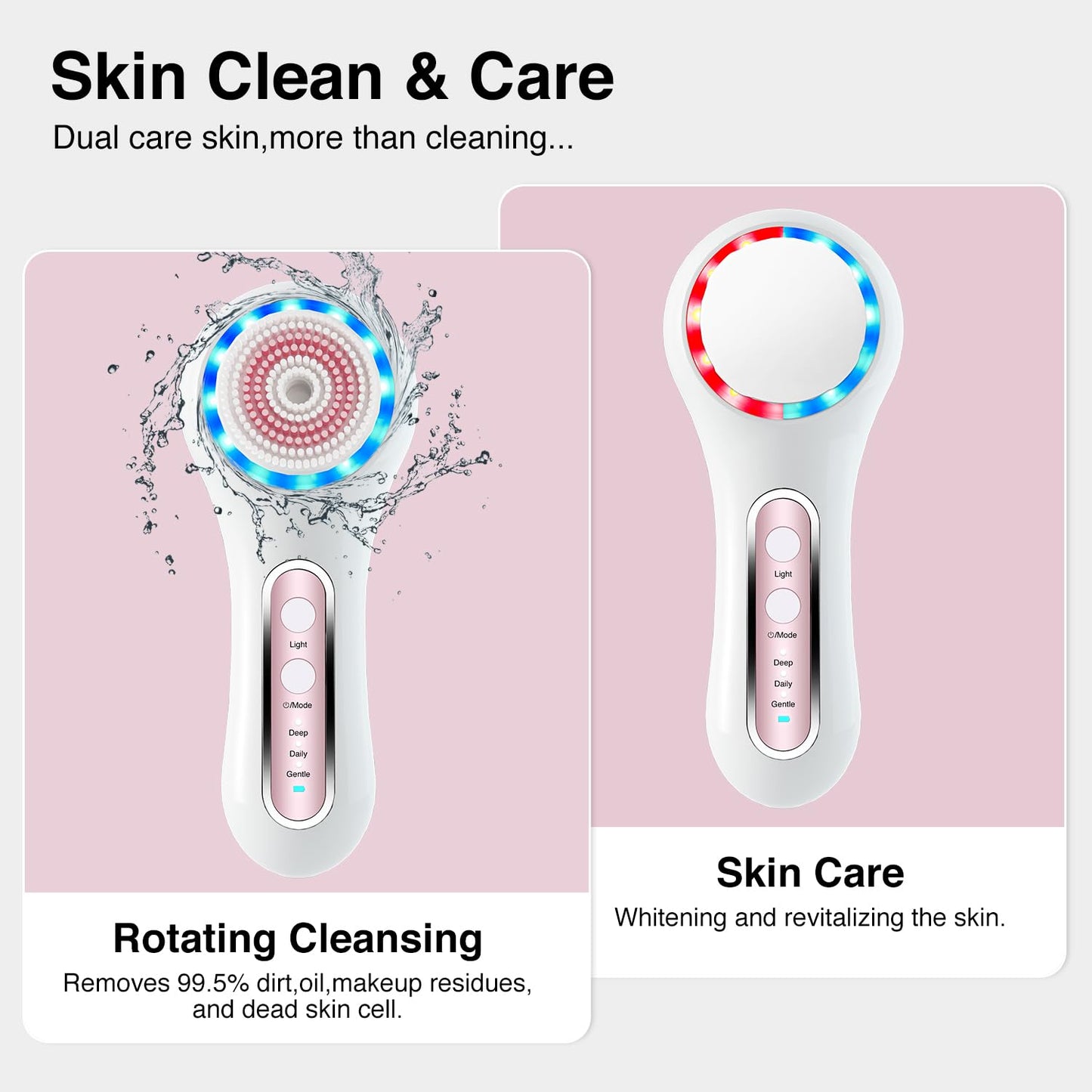 3-in-1 Electric Facial Cleansing Brush System | Waterproof | Rechargeable | Perfect for All Skin Types