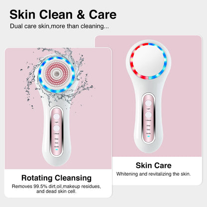 3-in-1 Electric Facial Cleansing Brush System | Waterproof | Rechargeable | Perfect for All Skin Types