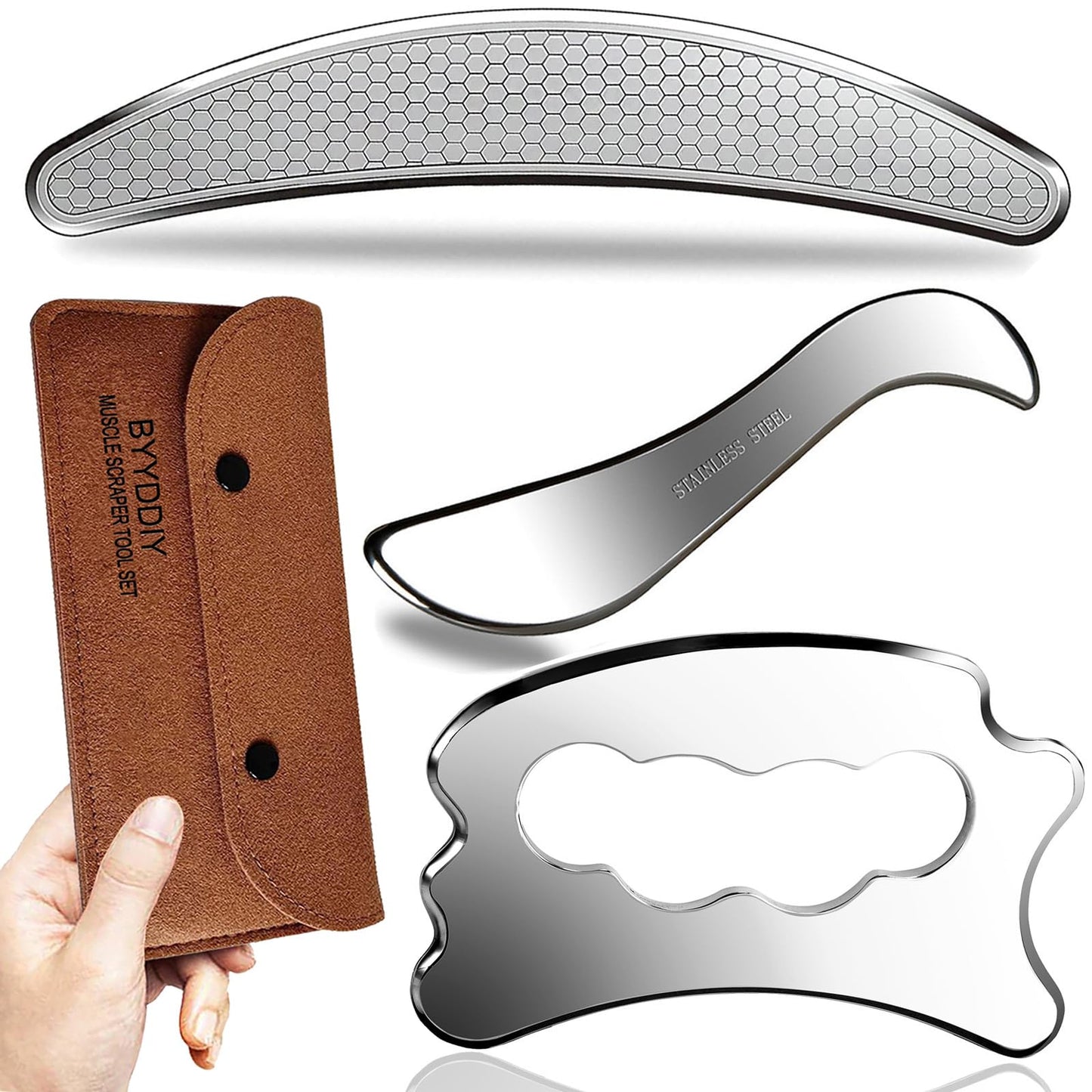 Full Body Gua Sha | Massage Tool Set  | Therapy for Muscle Tension | Skin Firming |Pain Relief