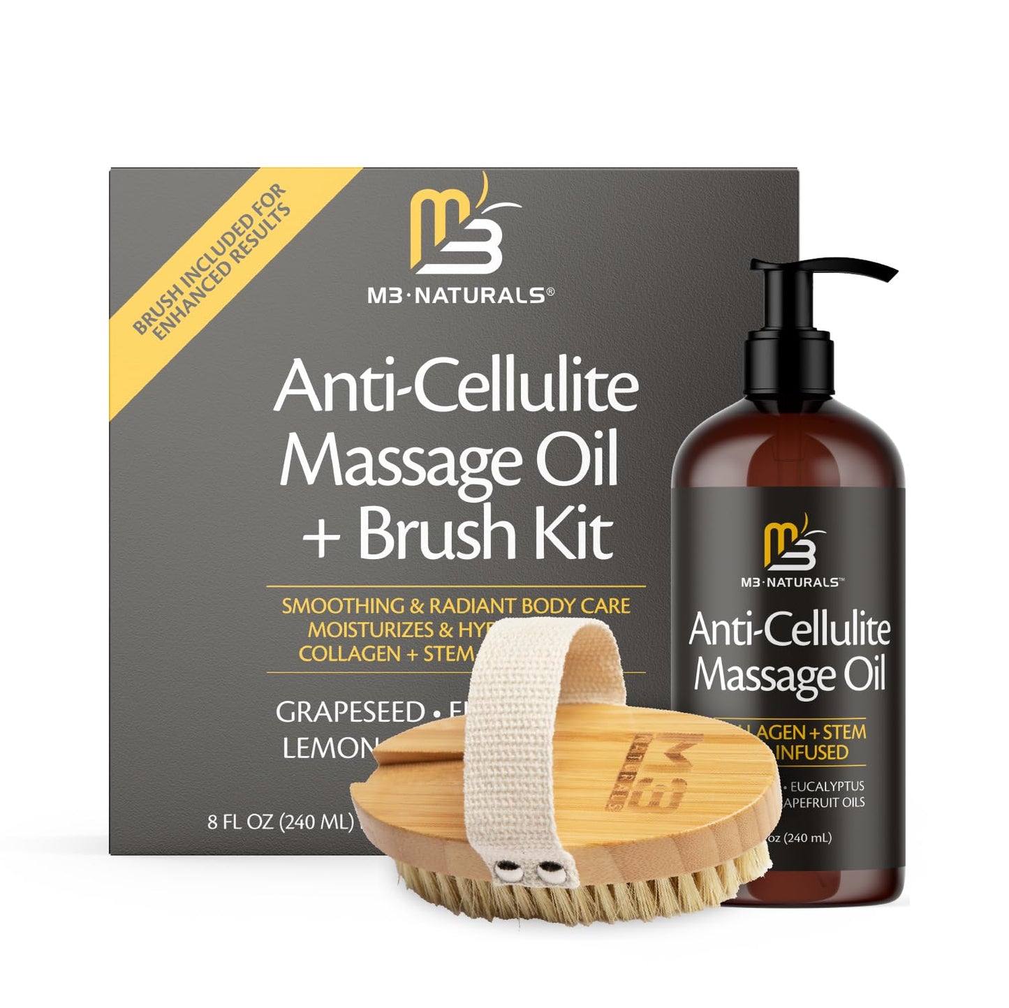 Collagen & Stem Cell Infused Massage Oil | Anti-Cellulite | Skin Tightening Body Oil for Men and Women