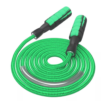 Adjustable Cotton Jump Rope with Foam Handles| Durable Non-Slip Design | Indoor & Outdoor Fitness