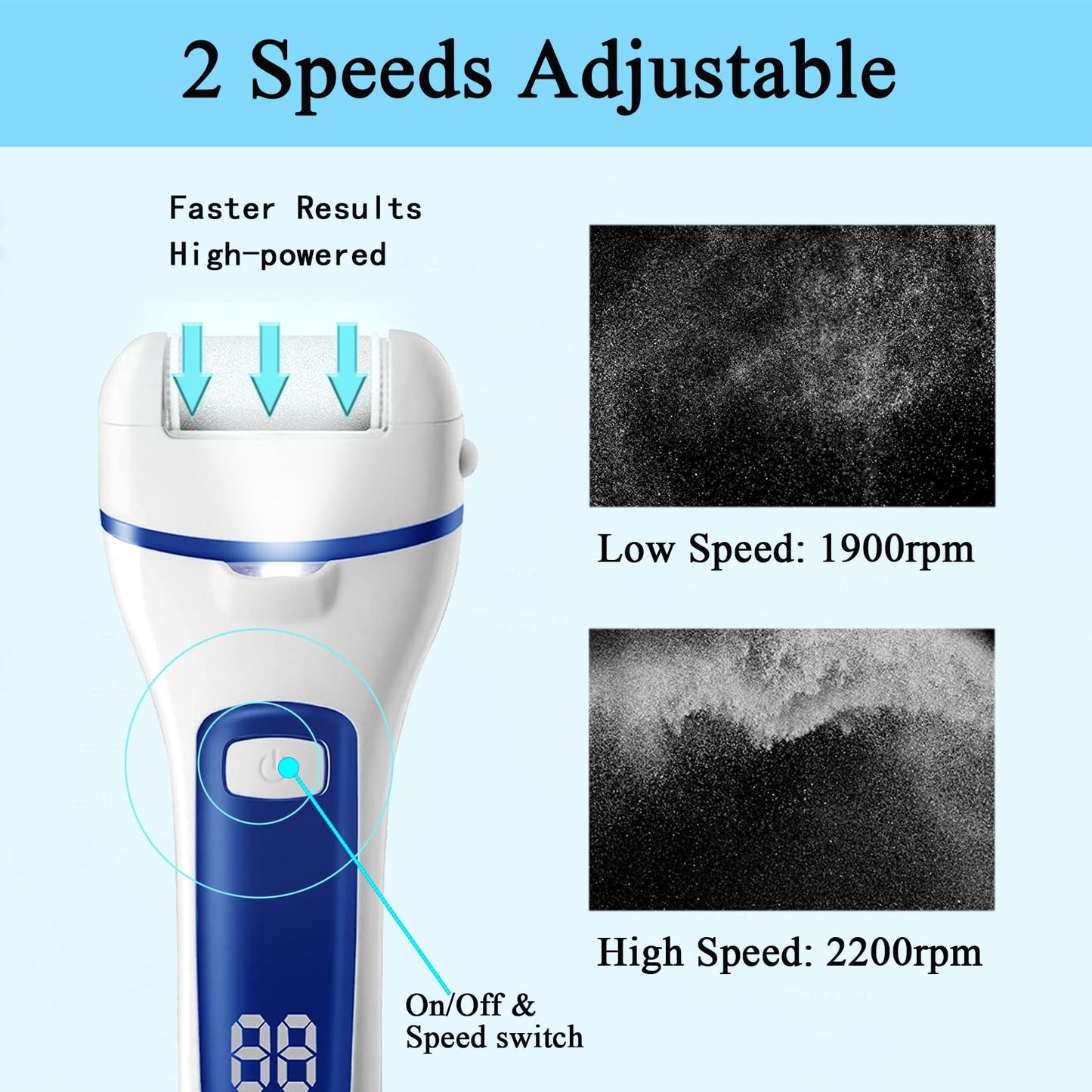 Electric Foot Callus Remover Pedicure Kit | Soft Feet | Rechargeable | Waterproof