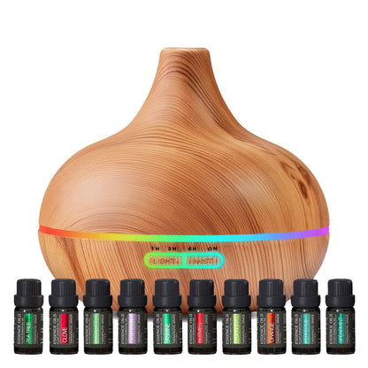 Ultimate Aromatherapy Bundle | Essence Diffuser with 10 Essential Oils | Relaxation | Wellness