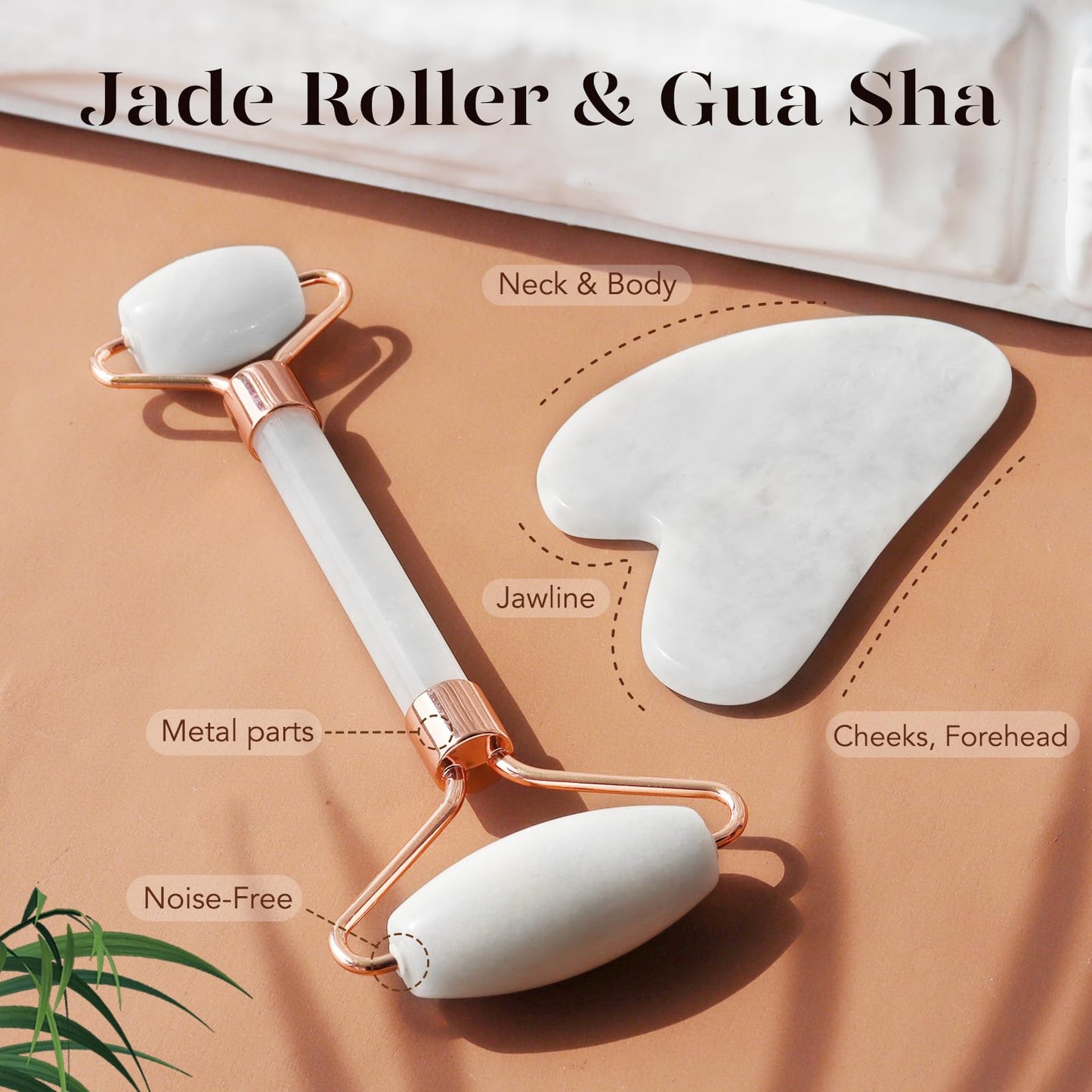 Gua Sha & Roller Facial Massager | Energize Lift Refresh Your Skin