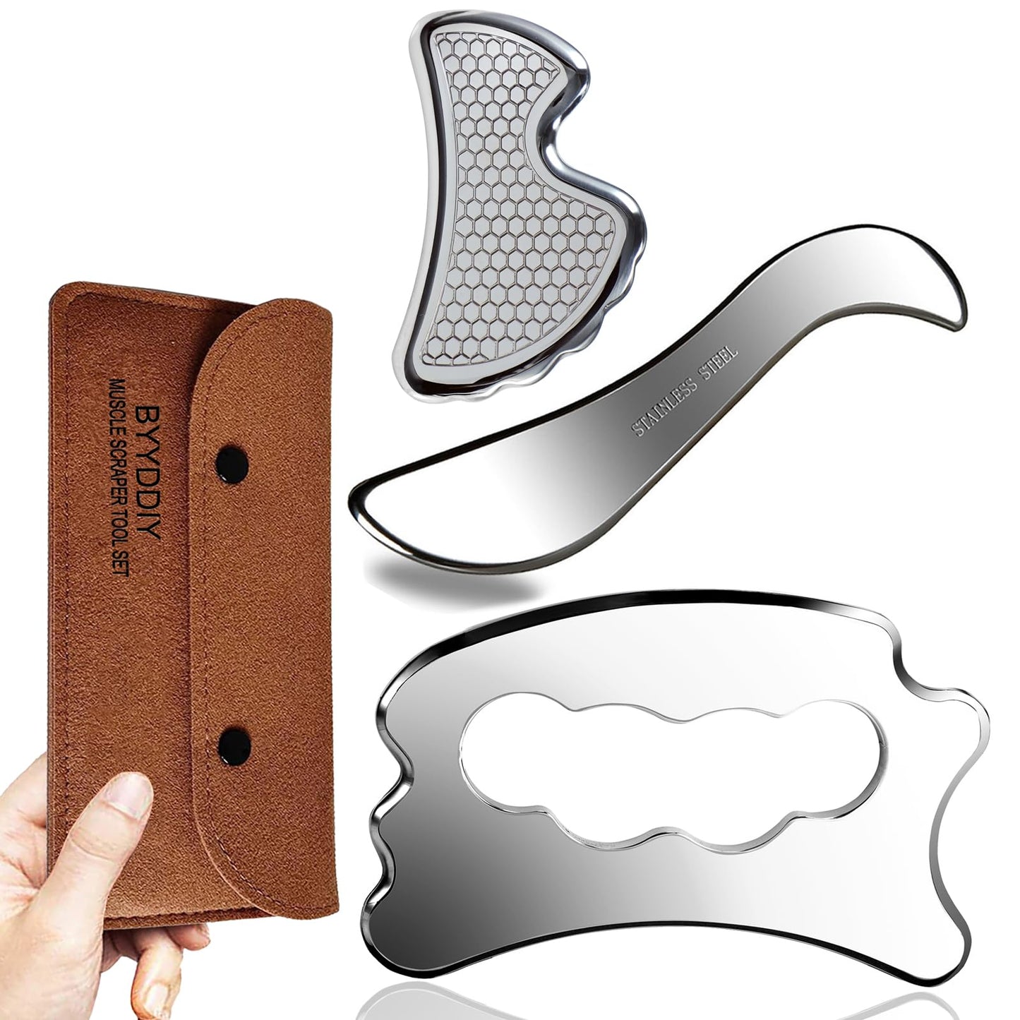 Full Body Gua Sha | Massage Tool Set  | Therapy for Muscle Tension | Skin Firming |Pain Relief