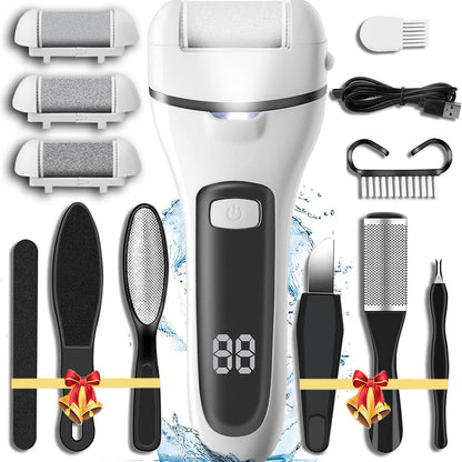 Electric Foot Callus Remover Pedicure Kit | Soft Feet | Rechargeable | Waterproof