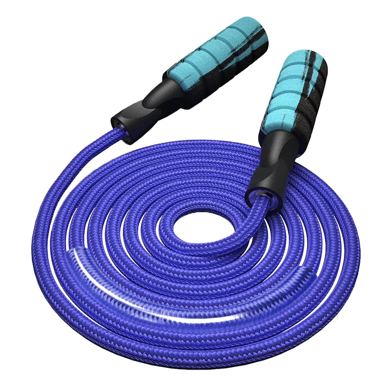 Adjustable Cotton Jump Rope with Foam Handles| Durable Non-Slip Design | Indoor & Outdoor Fitness