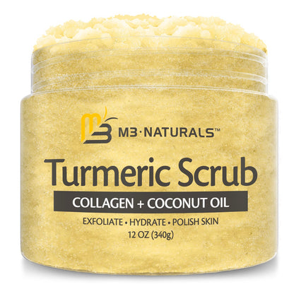 Turmeric | Collagen & Coconut Oil Exfoliating Body Scrub | Nourishing Skin Care | Face, Body, Hands & Feet