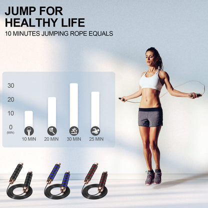 Adjustable Cotton Jump Rope with Foam Handles| Durable Non-Slip Design | Indoor & Outdoor Fitness