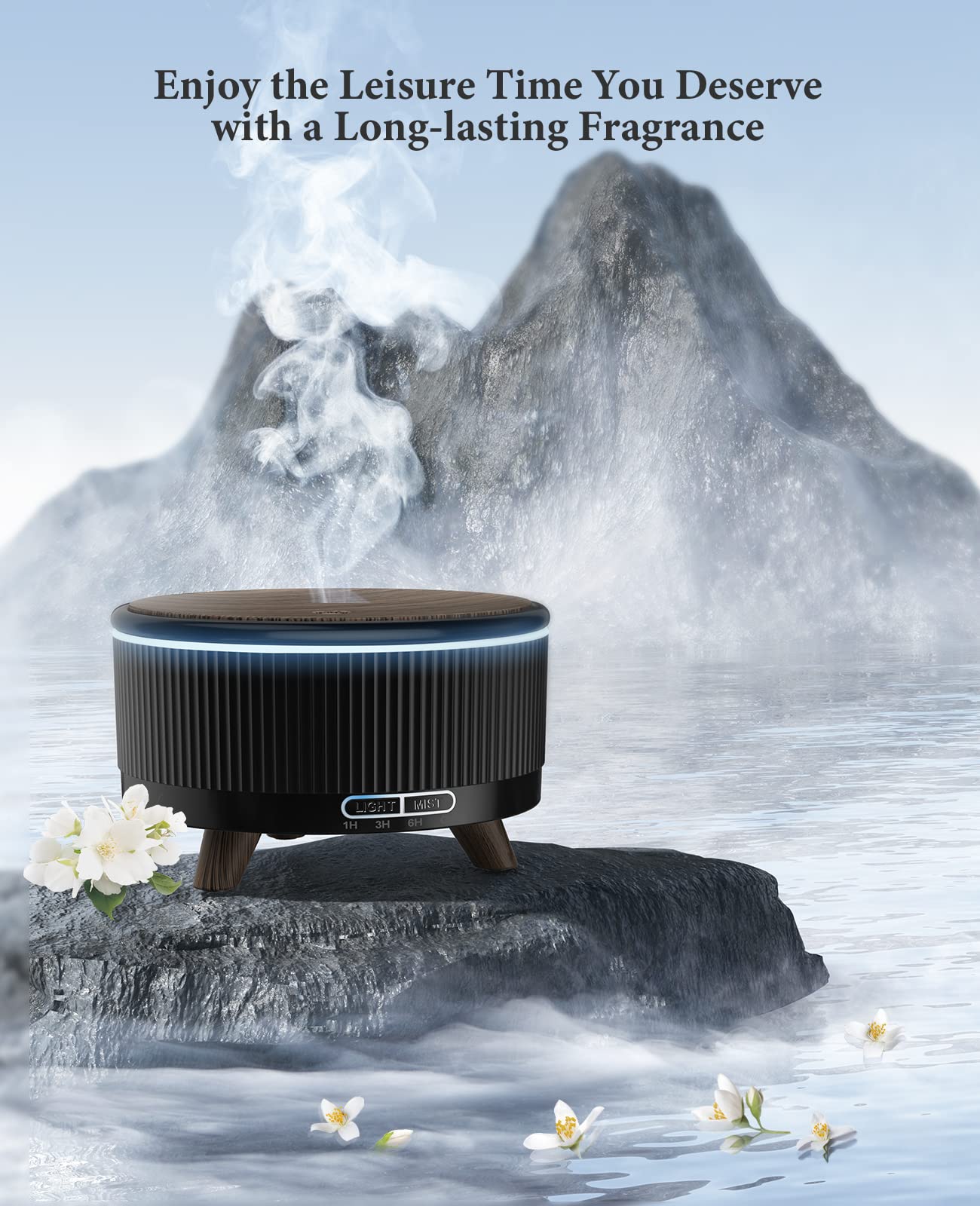 Quiet Ultrasonic Essential Oil Diffuser | 500ML Aromatherapy Diffuser for Large Rooms