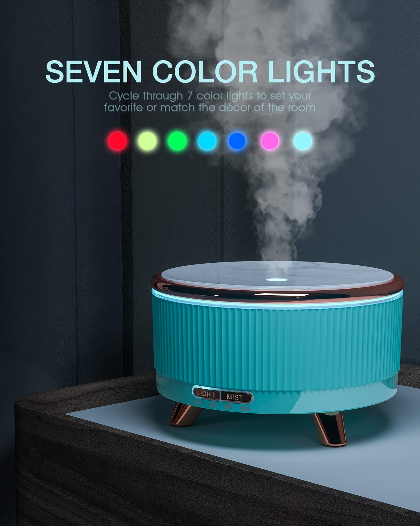 Quiet Ultrasonic Essential Oil Diffuser | 500ML Aromatherapy Diffuser for Large Rooms