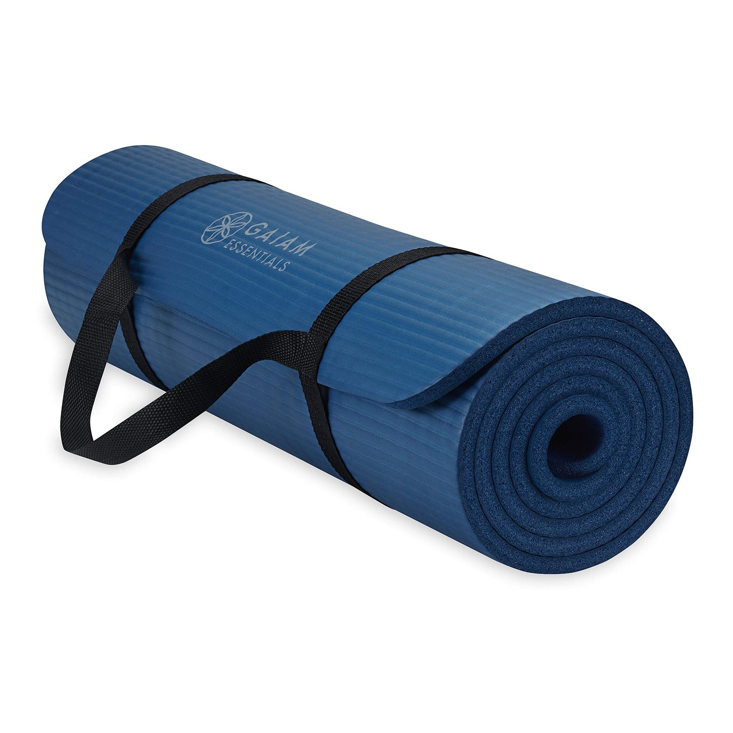 Extra-Thick Yoga Mat with Carrying Strap | Comfortable Fitness &amp; Exercise Mat for Yoga, Pilates, and Workouts