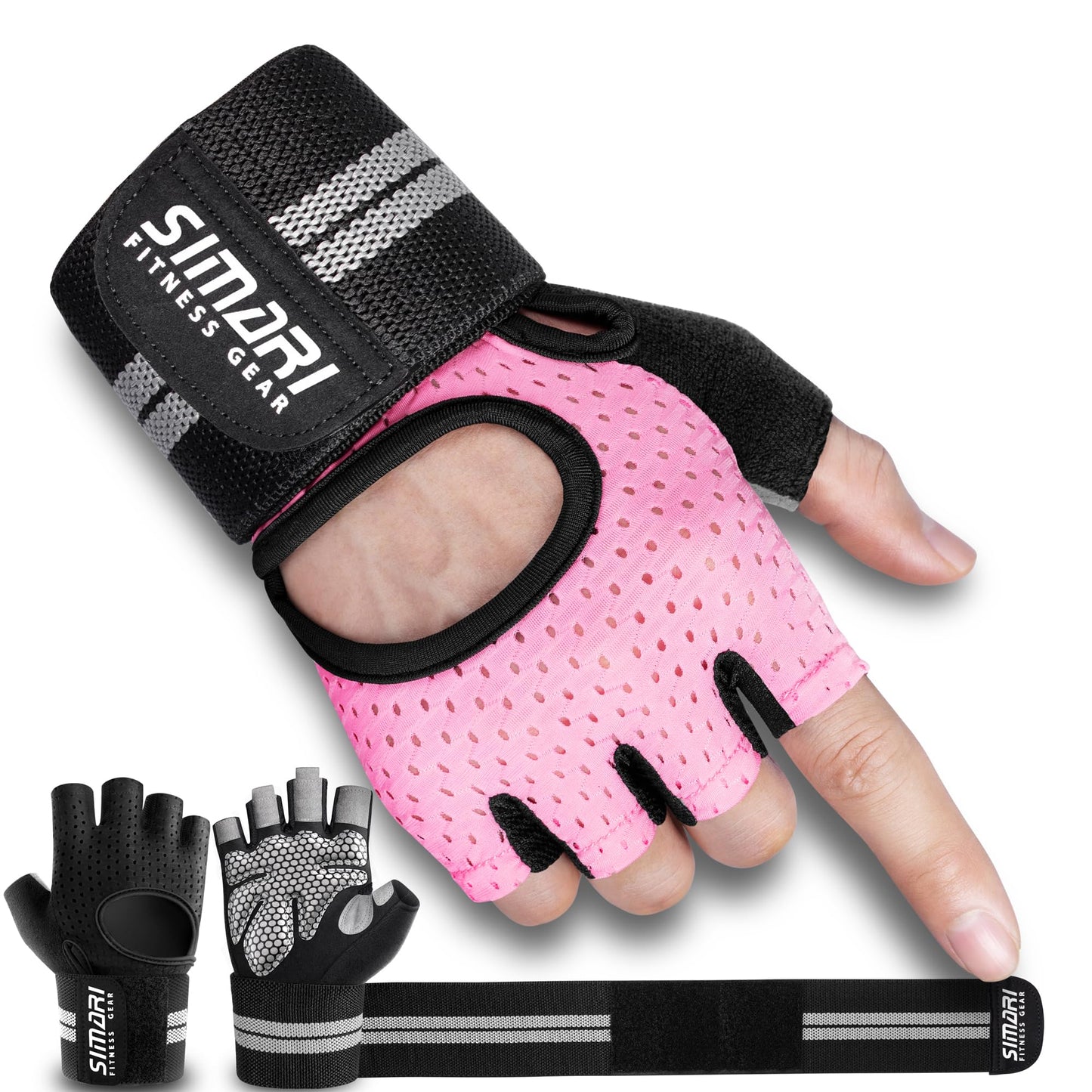 Breathable Workout Gloves with Wrist Support | Full Palm Protection