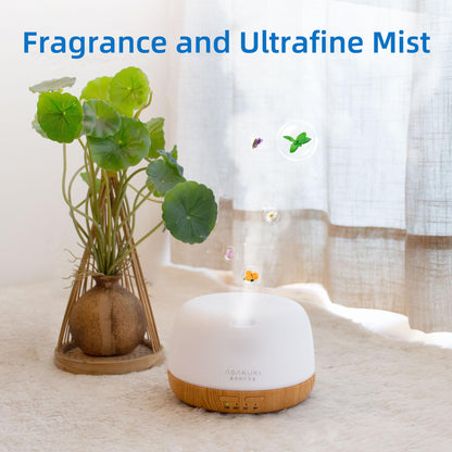 5-in-1 Ultrasonic Aromatherapy Diffuser | 500ml, Remote Control, Quiet | LED Light Options