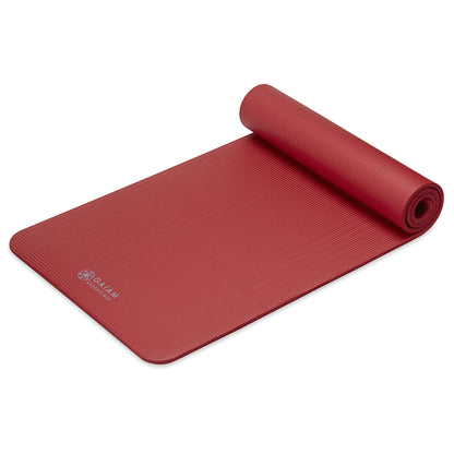 Extra-Thick Yoga Mat with Carrying Strap | Comfortable Fitness &amp; Exercise Mat for Yoga, Pilates, and Workouts