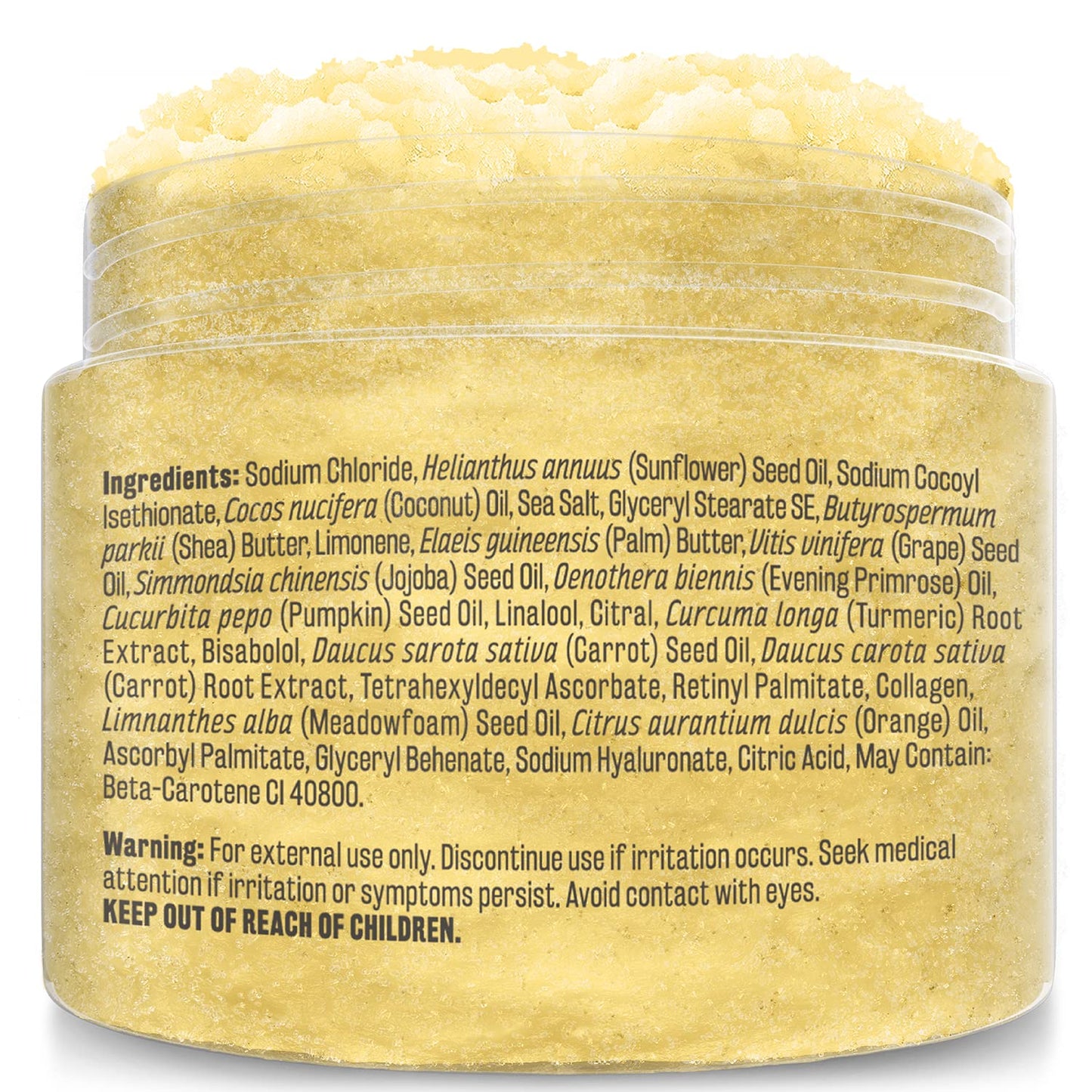 Turmeric | Collagen & Coconut Oil Exfoliating Body Scrub | Nourishing Skin Care | Face, Body, Hands & Feet