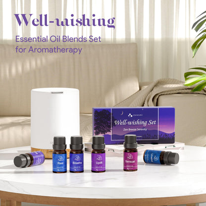 Essential Oil Blends Set  | 6 Pure Aromatherapy Oils | Relaxation & Wellness | DIY Projects