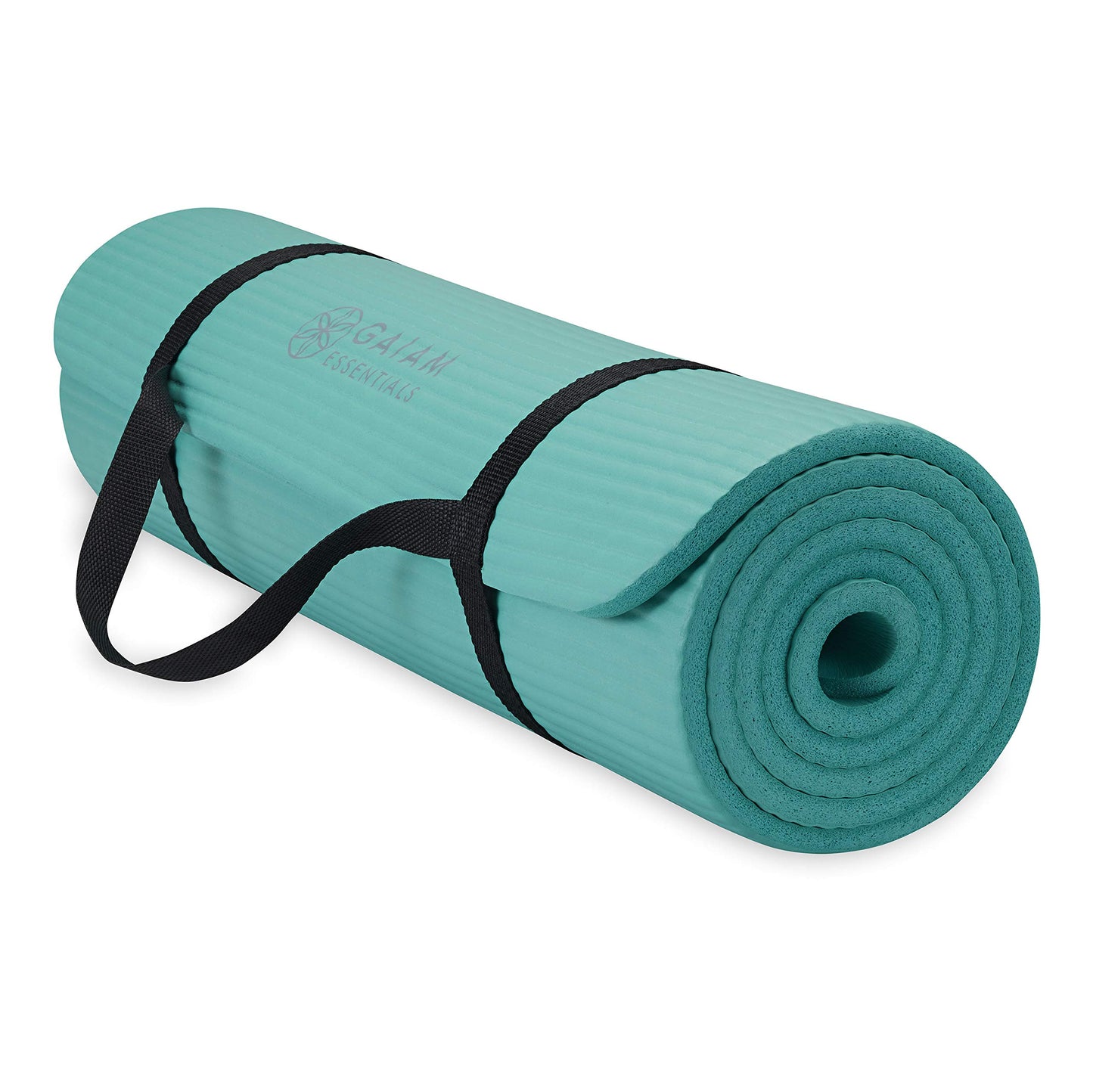 Extra-Thick Yoga Mat with Carrying Strap | Comfortable Fitness &amp; Exercise Mat for Yoga, Pilates, and Workouts