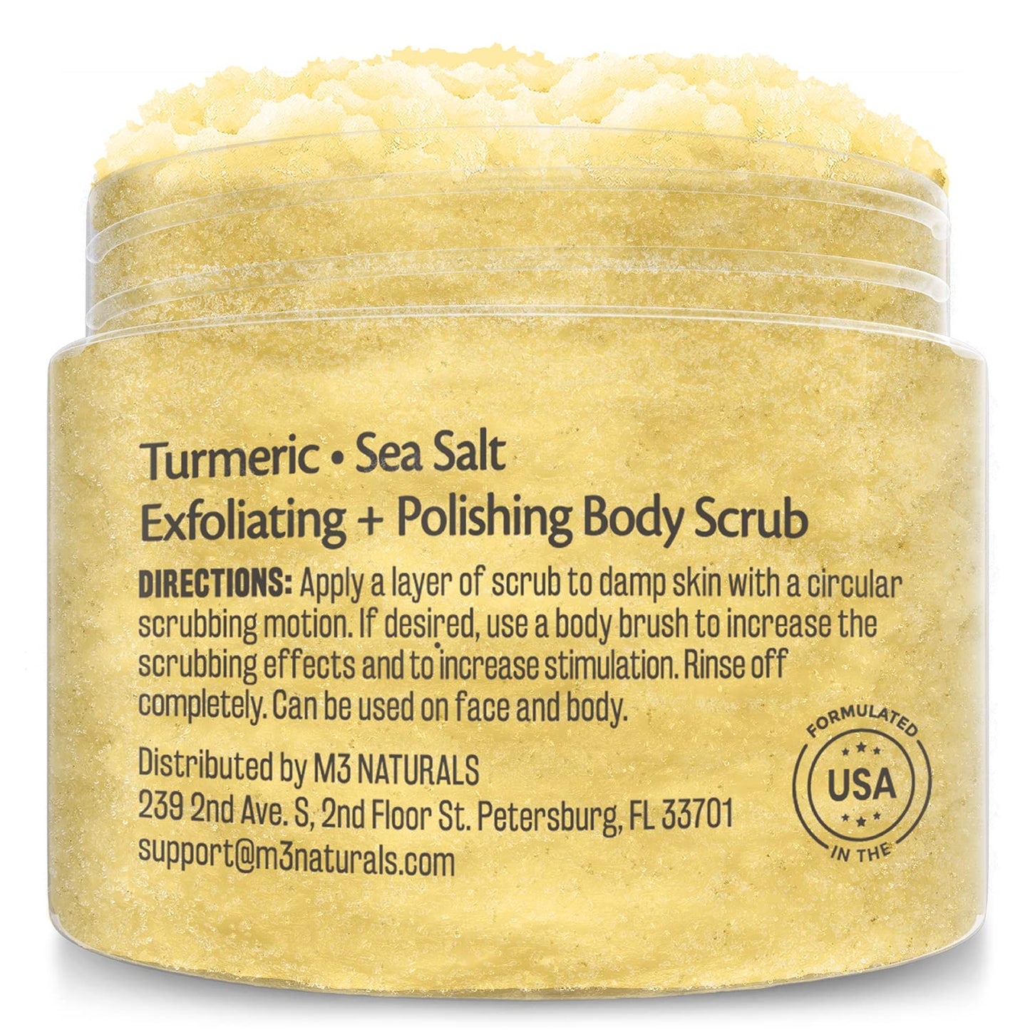 Turmeric | Collagen & Coconut Oil Exfoliating Body Scrub | Nourishing Skin Care | Face, Body, Hands & Feet