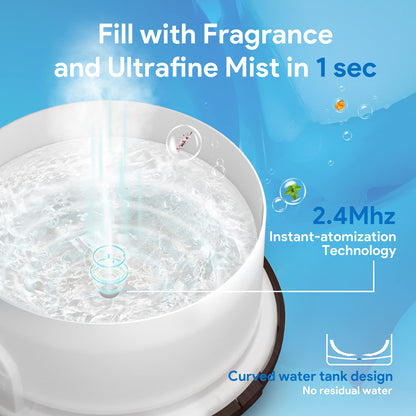 5-in-1 Ultrasonic Aromatherapy Diffuser | 500ml, Remote Control, Quiet | LED Light Options