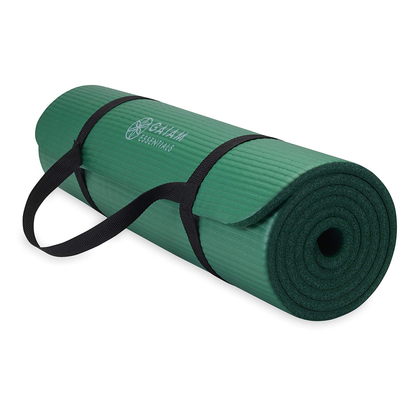 Extra-Thick Yoga Mat with Carrying Strap | Comfortable Fitness &amp; Exercise Mat for Yoga, Pilates, and Workouts