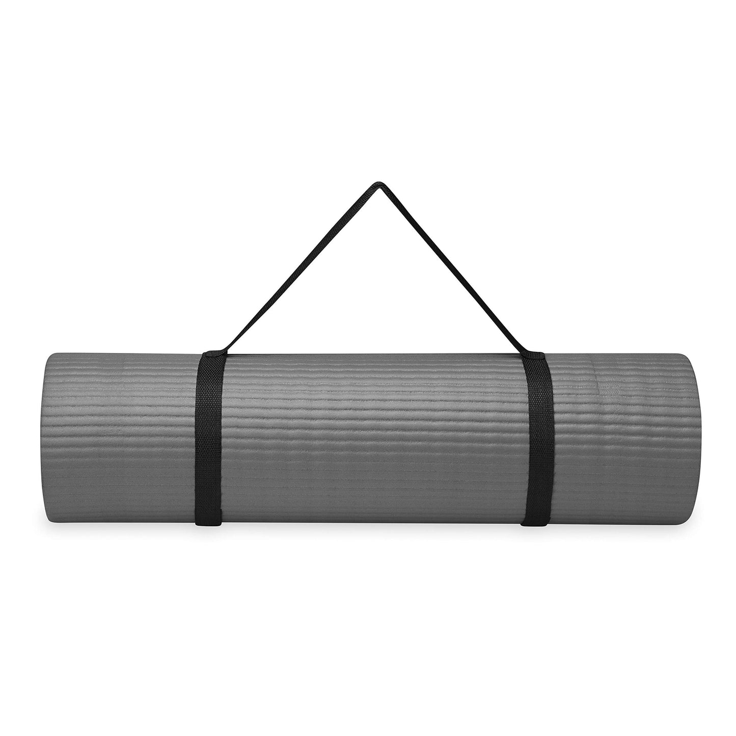 Extra-Thick Yoga Mat with Carrying Strap | Comfortable Fitness &amp; Exercise Mat for Yoga, Pilates, and Workouts